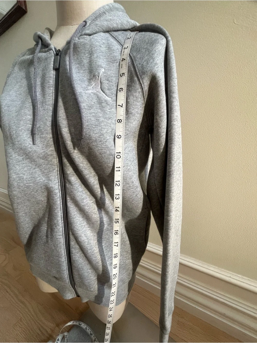 Nike Air Jordan Jumpman Grey Fleece Full-Zip Hoodie Jacket Men’s Size medium